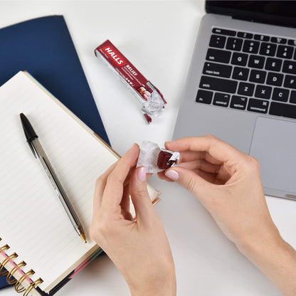 HALLS Cherry Cough Drops with Menthol 180 Drops 20 Sticks