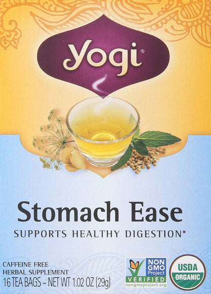 Yogi Tea Stomach Ease Herbal Supplement Tea Bags 16 ct