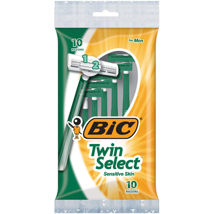 BIC Men's Twin Select Disposable Razor Sensitive Skin 10 count