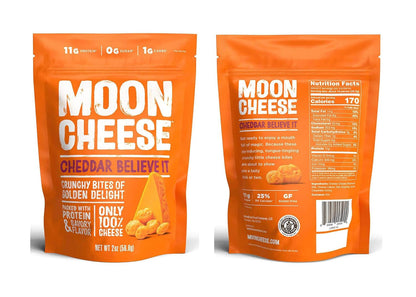 Moon Cheese Crunchy Cheese Snacks Variety Pack - Cheddar & Gouda, Keto Friendly, 2 oz Bags