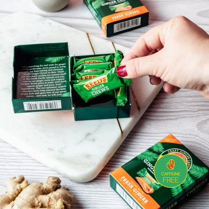 Reed's All Natural Ginger Chews Sweet & Spicy Chewy Candy Individually Wrapped Vegan 2oz Box Bulk (Pack of 20)