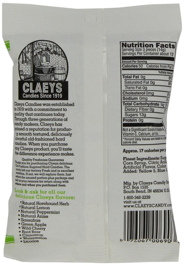 Claey's Green Apple Drops 6 Ounce Packages