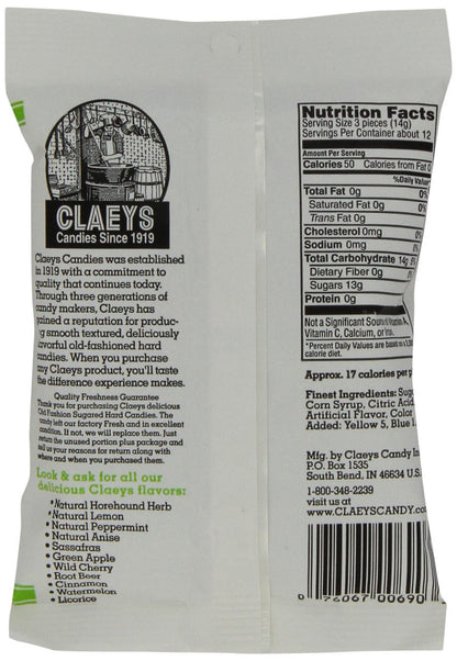 Claey's Green Apple Drops 6 Ounce Packages