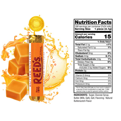 Reed's Butterscotch Hard Candy Individually Wrapped 1.01 oz (Pack of 6)
