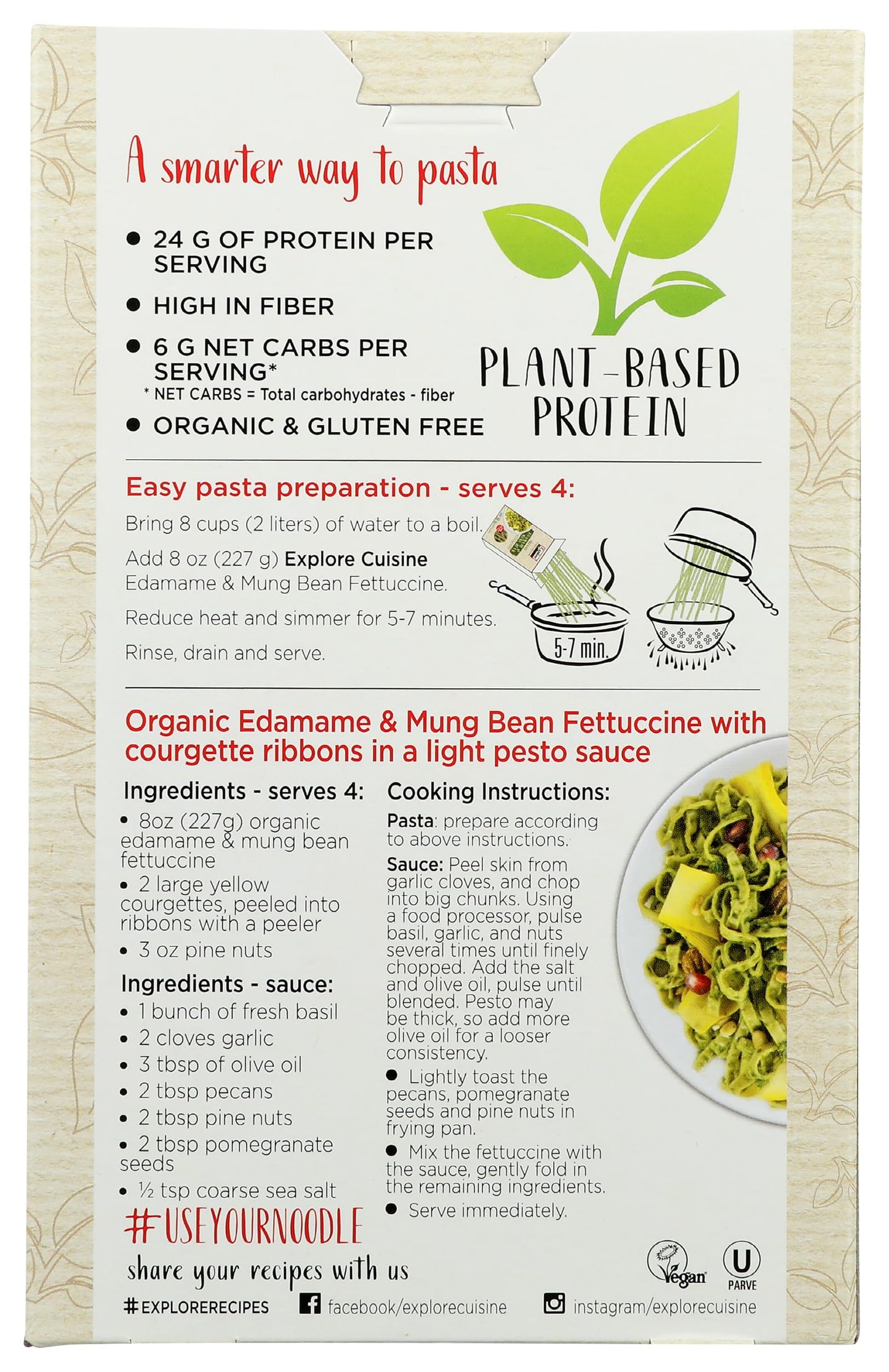 Explore Cuisine Pasta Edmme Mung Bn Fettc 8Oz