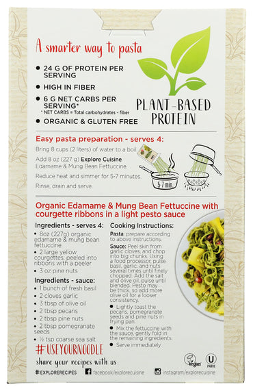 Explore Cuisine Pasta Edmme Mung Bn Fettc 8Oz