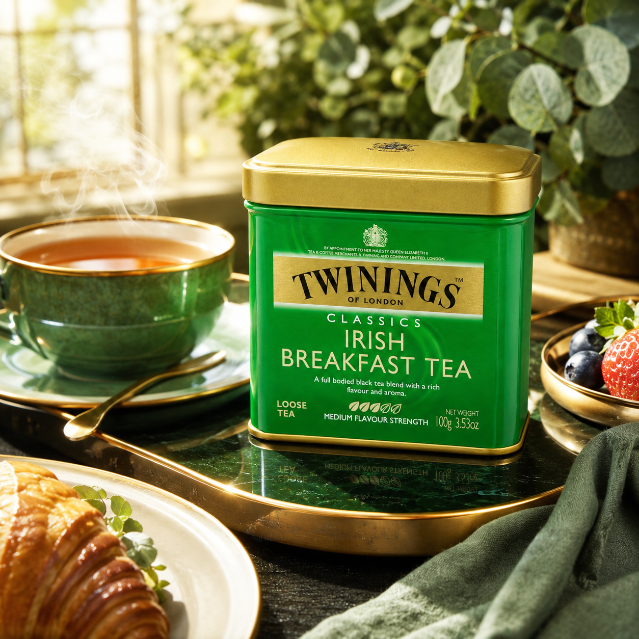 Twinings of London Irish Breakfast Loose Tea Tin 3.53 oz