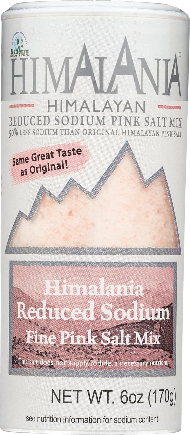 Natierra Himalania Reduced Sodium Himalayan Fine Pink Salt Mix Shaker 6 oz