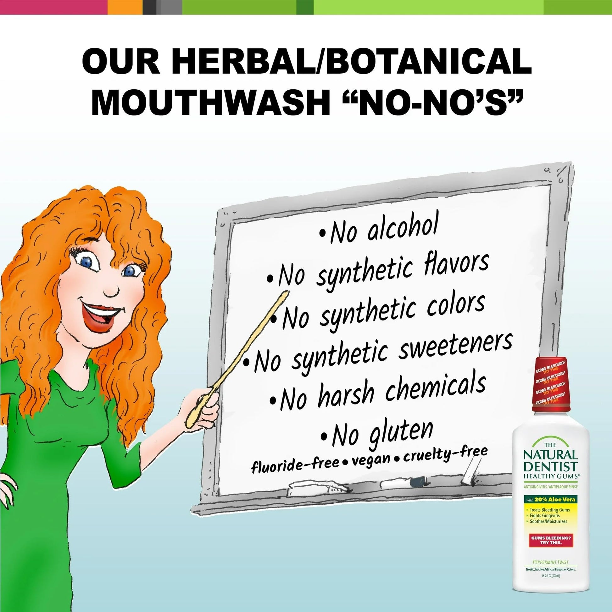 The Natural Dentist Healthy Gums Mouth Rinse Peppermint 16 oz Multi-Pack