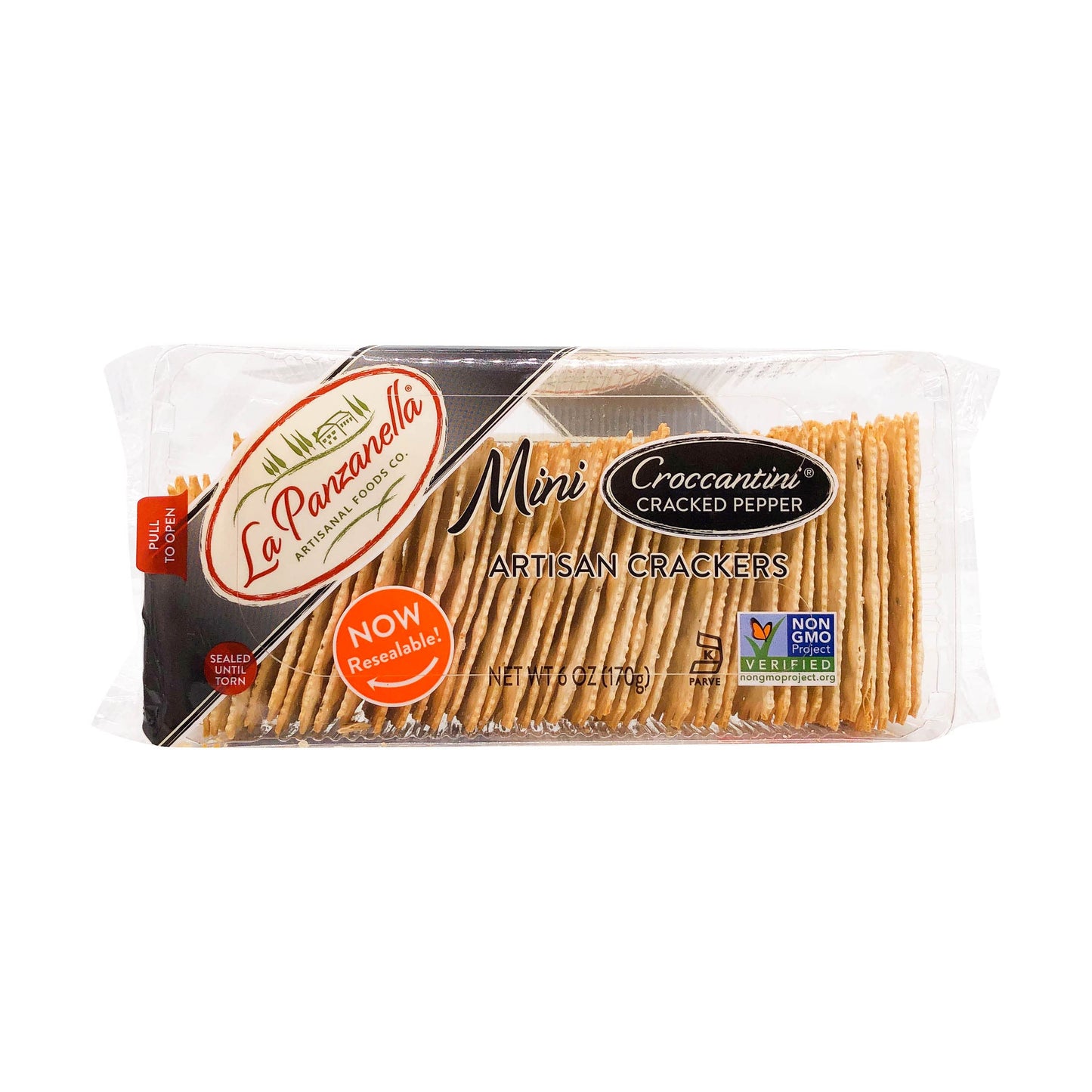 La Panzanella Mini Croccantini Black Pepper 6 Oz