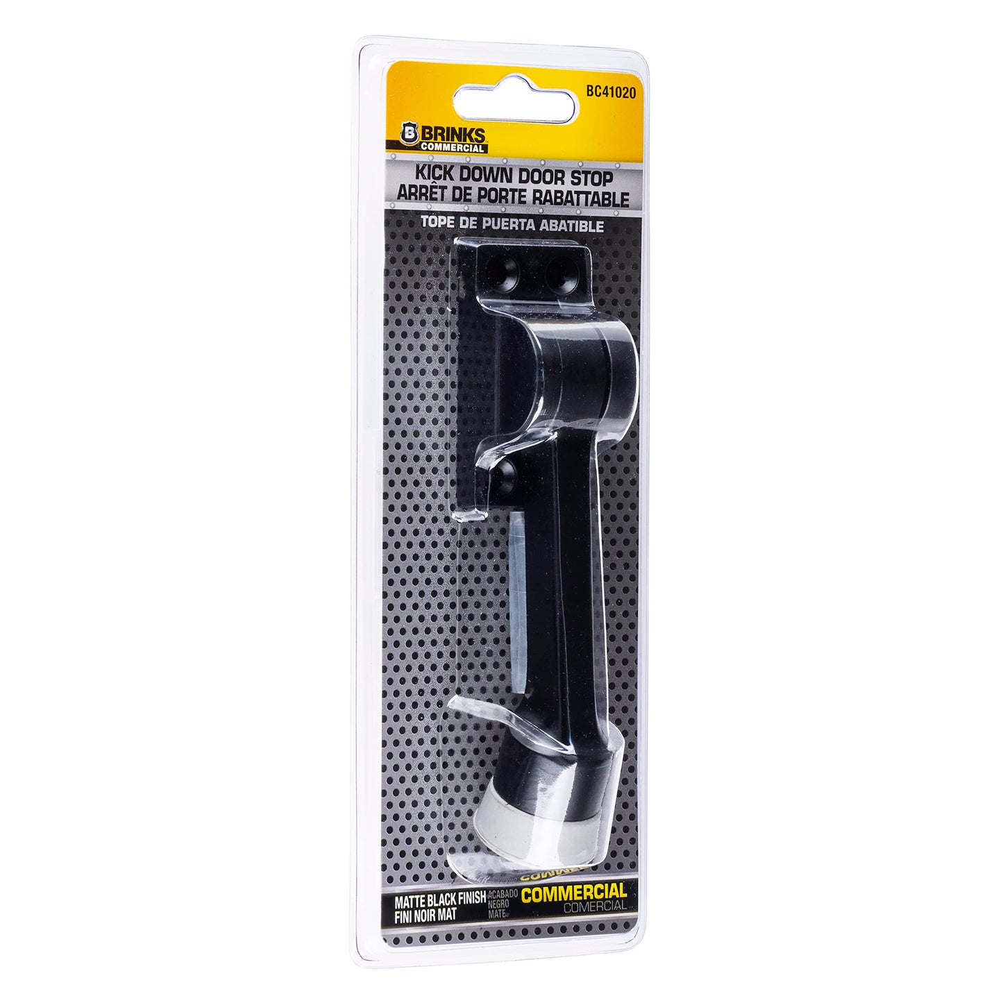BRINKS Commercial 4" Kick Down Door Stop Matte Black Finish