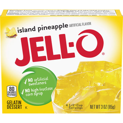 Jell-O Island Pineapple Gelatin Dessert Mix, 3 oz (Pack of 6) Jell-O