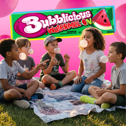 Bubblicious Watermelon Gum 18 Packs of 90 Total Pieces 5 Pieces