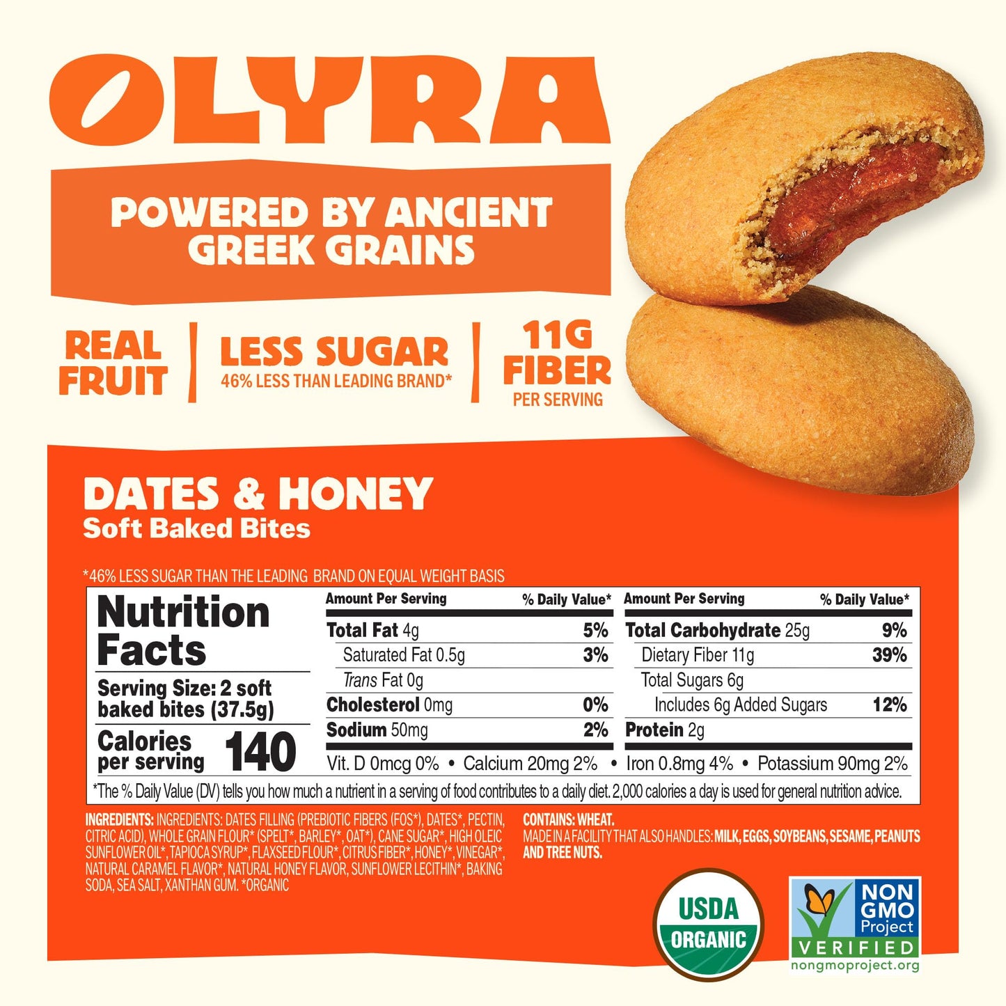 Olyra Organic Olyra Organic Biscuits Breakfast Dates And Honey Filled 4Ct