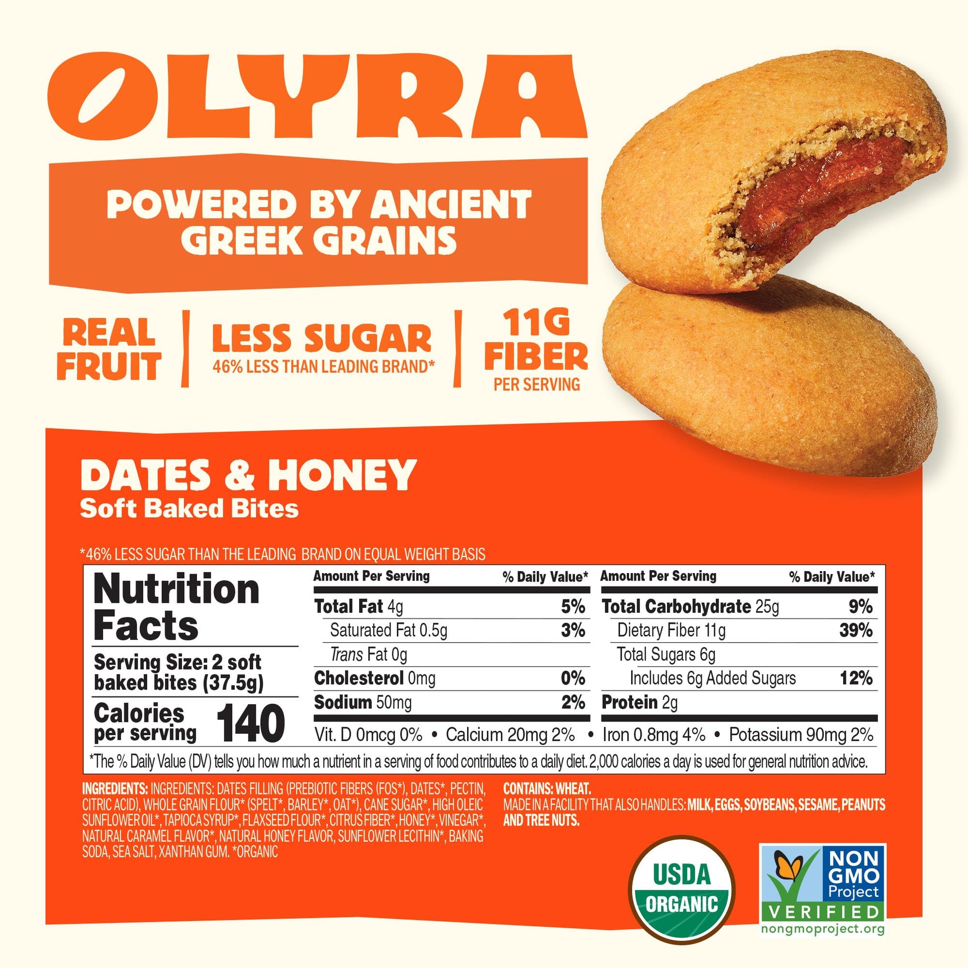 Olyra Organic Olyra Organic Biscuits Breakfast Dates And Honey Filled 4Ct