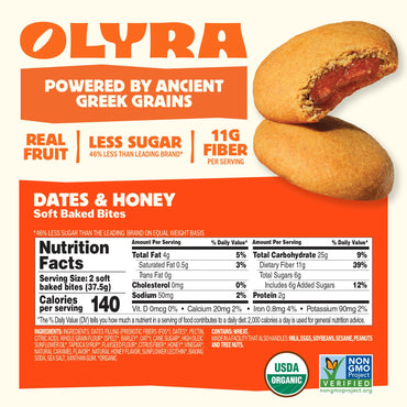 Olyra Organic Olyra Organic Biscuits Breakfast Dates And Honey Filled 4Ct