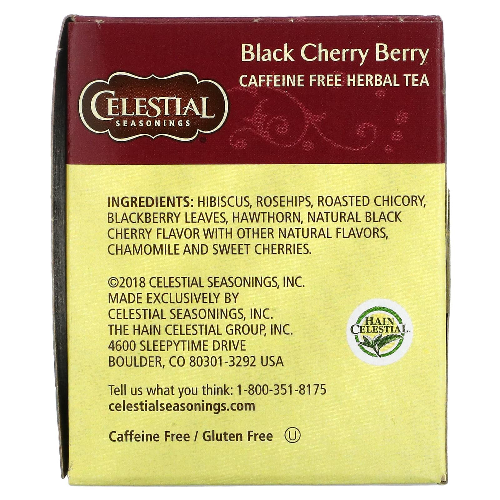 Celestial Seasonings Black Cherry Berry Tea 20 Count (Pack of 2) Tea Bags