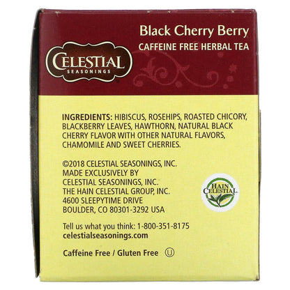 Celestial Seasonings Black Cherry Berry Tea 20 Count (Pack of 2) Tea Bags