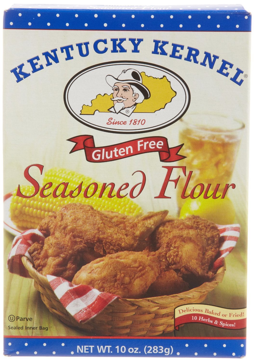 Kentucky Kernal Flour Seasoned Gluten free Flour Seasoned 10 OZ (Pack of 3)