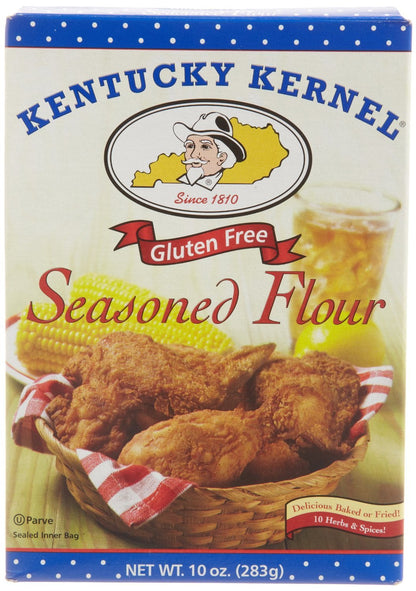 Kentucky Kernal Flour Seasoned Gluten free Flour Seasoned 10 OZ (Pack of 3)