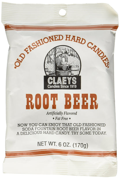 Claeys Root Beer Hard Candy 6.0 oz