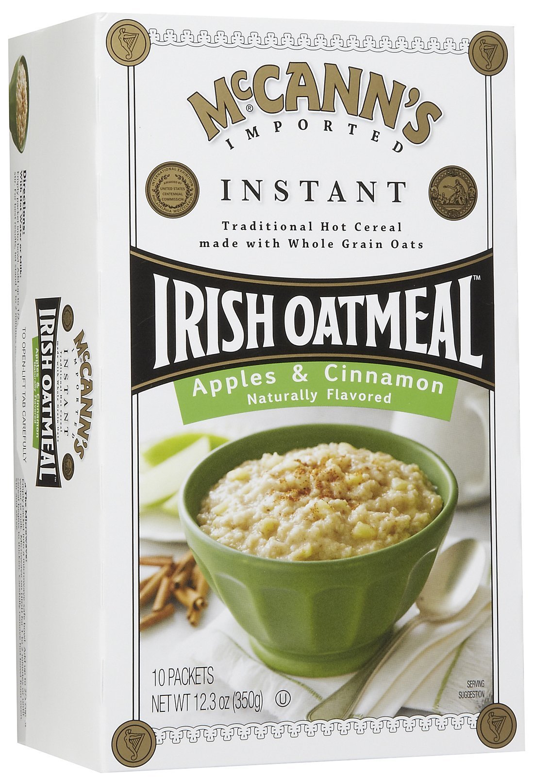 McCann's Instant Cinnamon Apple Irish Oatmeal Apple Cinnamon 10 ct 12.3 oz