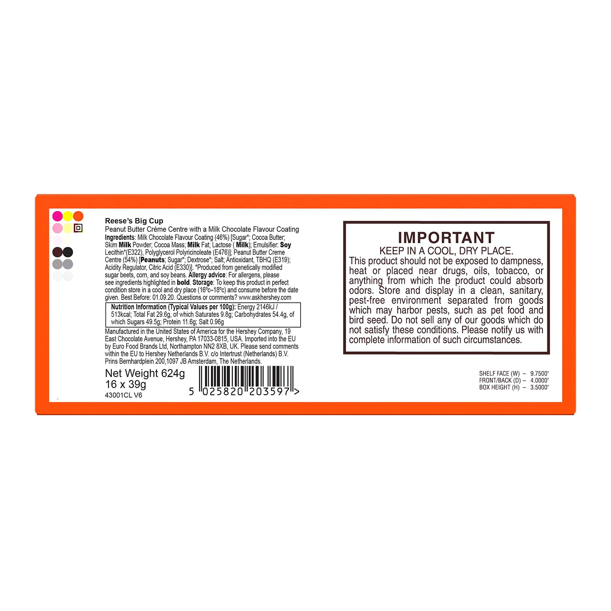 Reese's Big Cup Chocolate Candy 1.4 Oz 16 Count