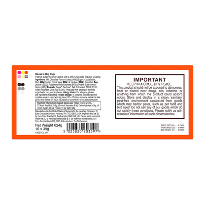 Reese's Big Cup Chocolate Candy 1.4 Oz 16 Count