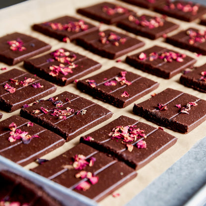 Honey Mama's Lavender Rose Cocoa Truffle Bars 2.5 Ounce Gluten Free Dairy Free Paleo No Refined Sugar