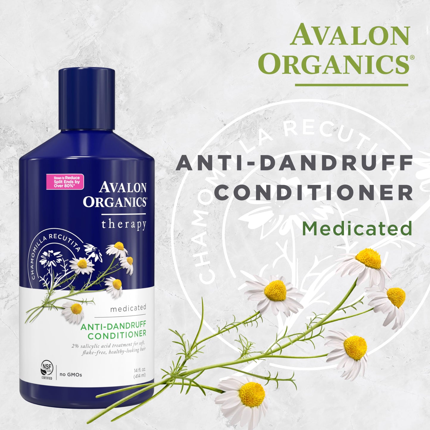 Avalon Organics Therapy Medicated Anti Dandruff Conditioner for Soft Flake