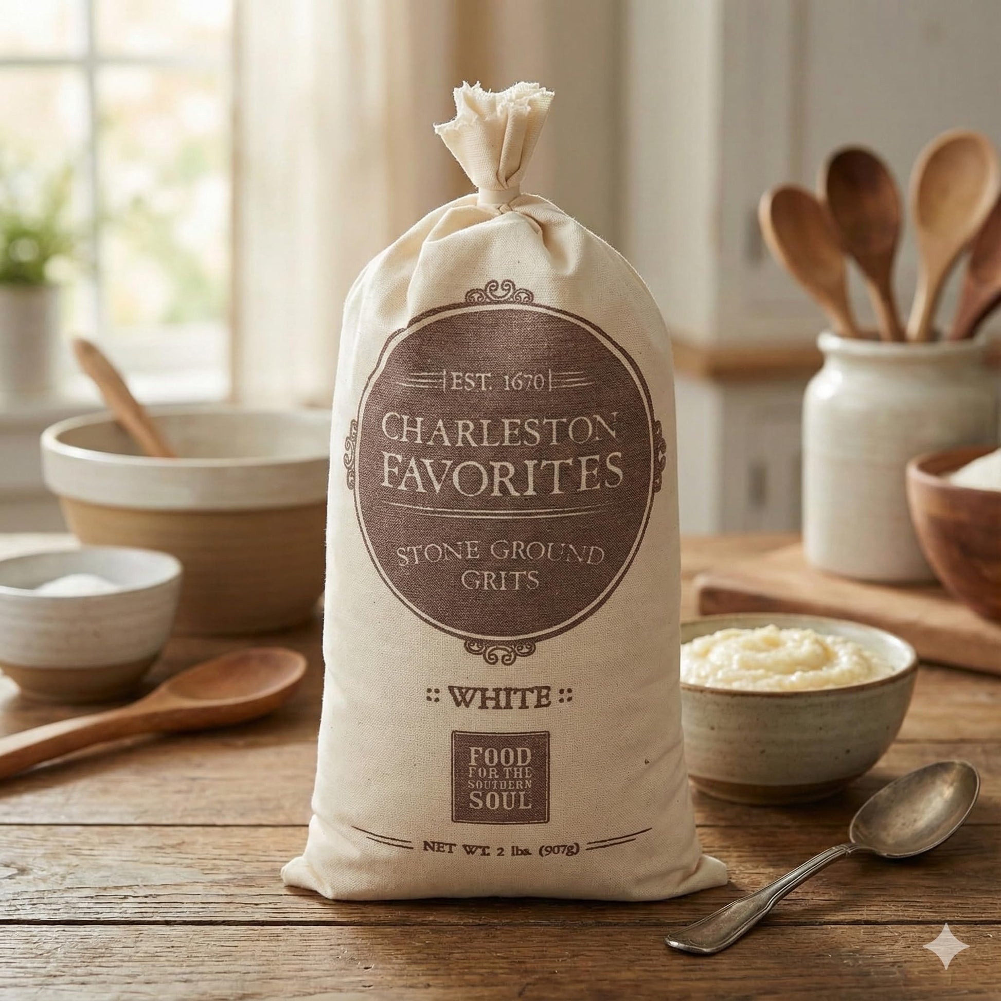 Charleston Favorites Stone Ground Grits White 2 lbs