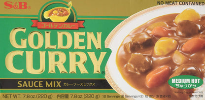 S&B Golden Curry Sauce Mix, Medium Hot, 7.8-Ounce S&B