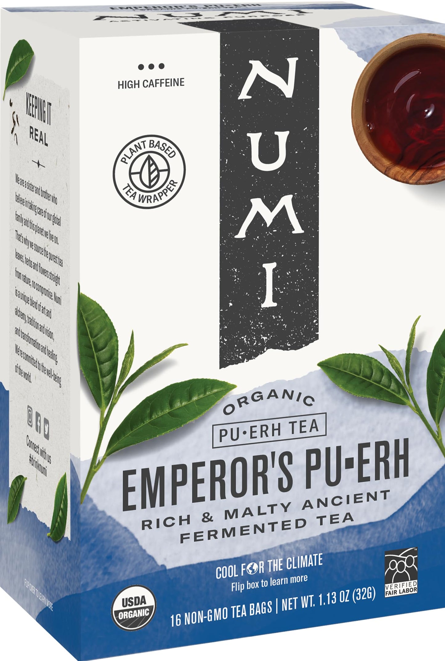 Numi Organic Emperor's Puerh Tea 0.125oz 16 Count