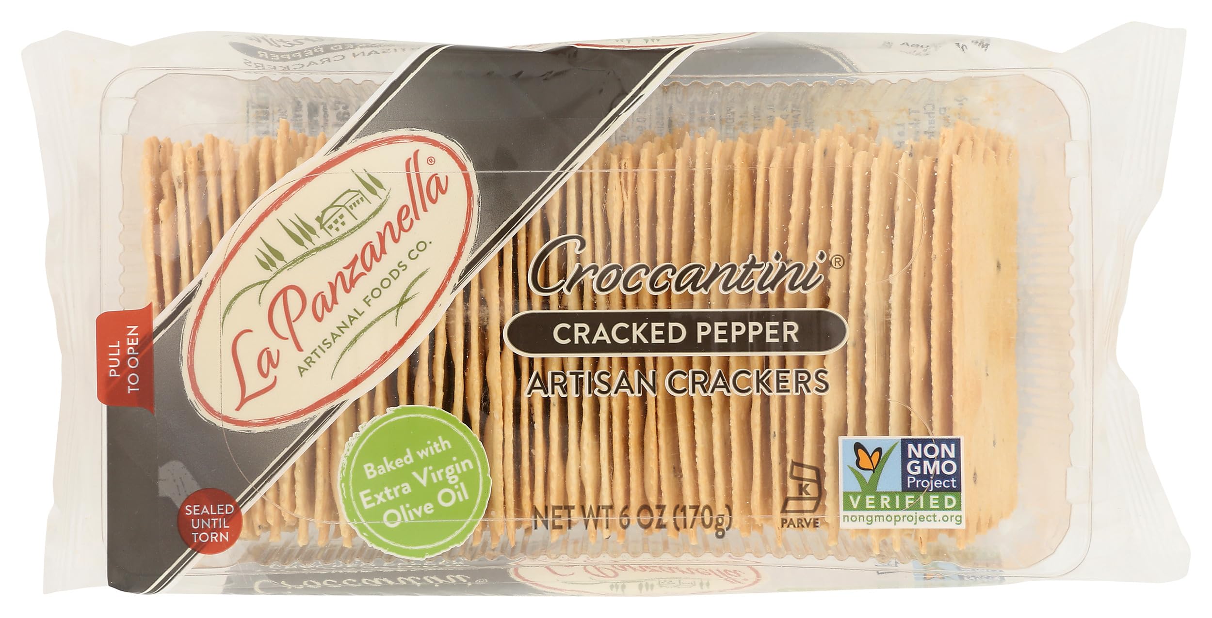 La Panzanella Mini Croccantini Black Pepper 6 Oz