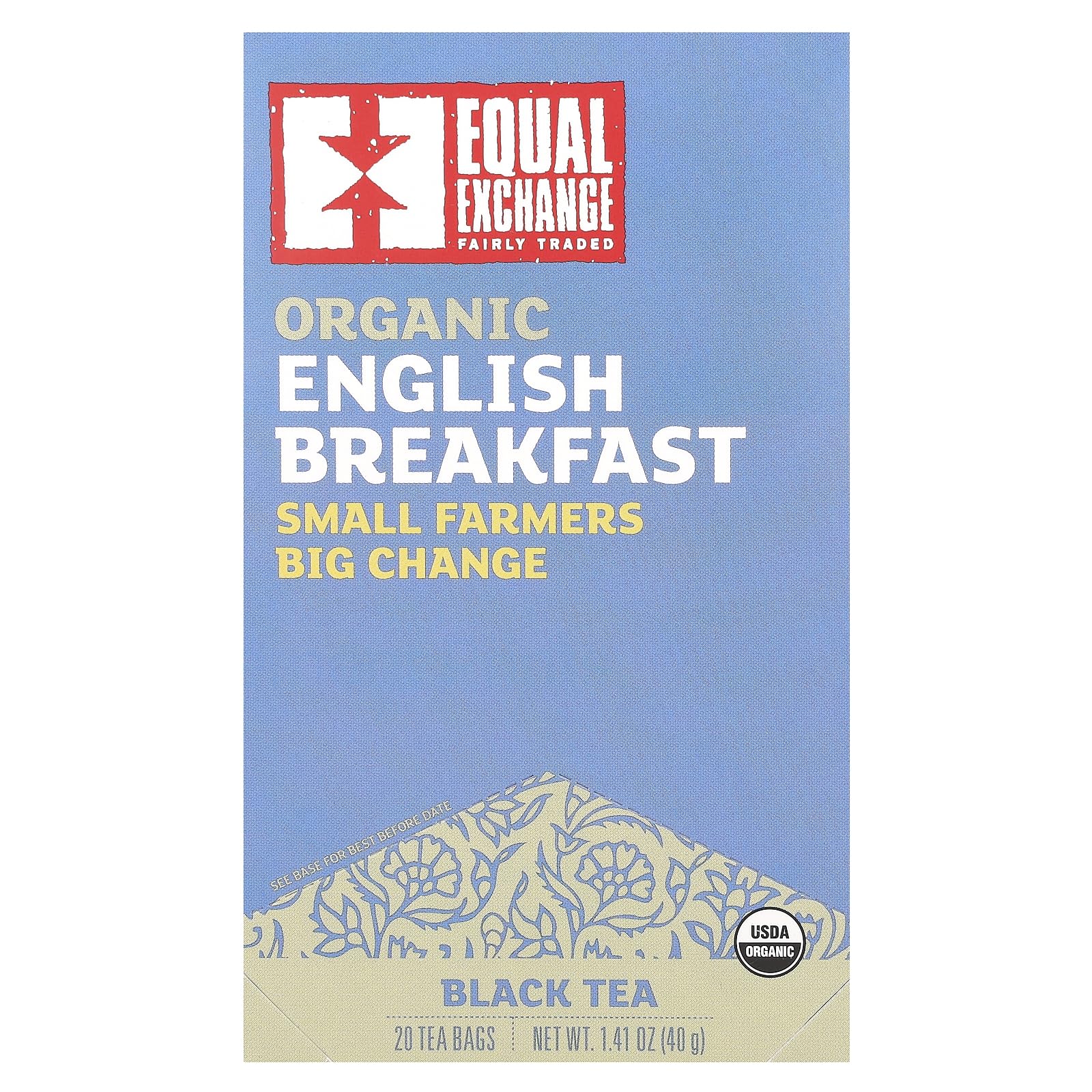 Equal Exchange Black, English Breakfast Tea 20 Bags Equal Exchange