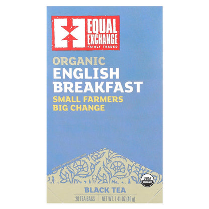 Equal Exchange Black, English Breakfast Tea 20 Bags Equal Exchange