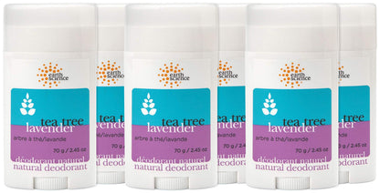 Earth Science Lavender & Tea Tree Aluminum-Free Deodorant, 2.45 oz (Pack of 6) Earth Science