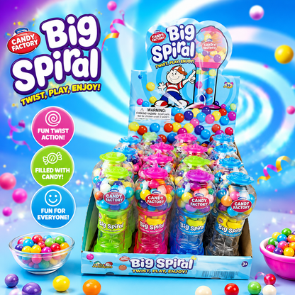 All City Candy Dubble Bubble Big Spiral Mini Gumball Dispenser Variety Pack 12 ct