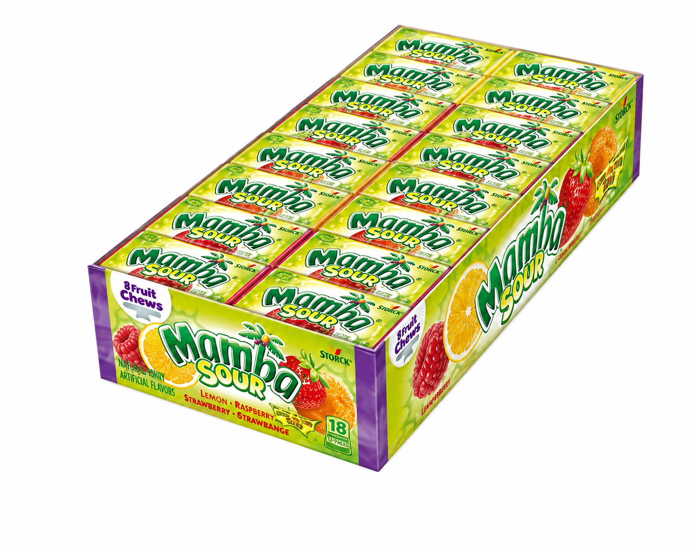 Mamba Sour Fruit Chews Candy 6 Pieces