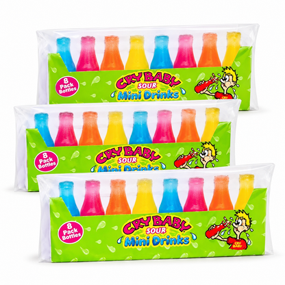 Nik-L-Nip Cry Baby Sour Mini Drinks, 8 Count (Pack of 3) Nik-L-Nip