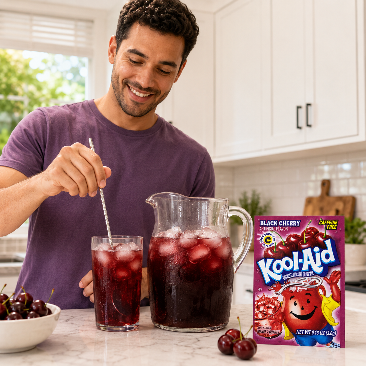 Kool-Aid Black Cherry Unsweetened Soft Drink Mix 0.13-oz Envelopes