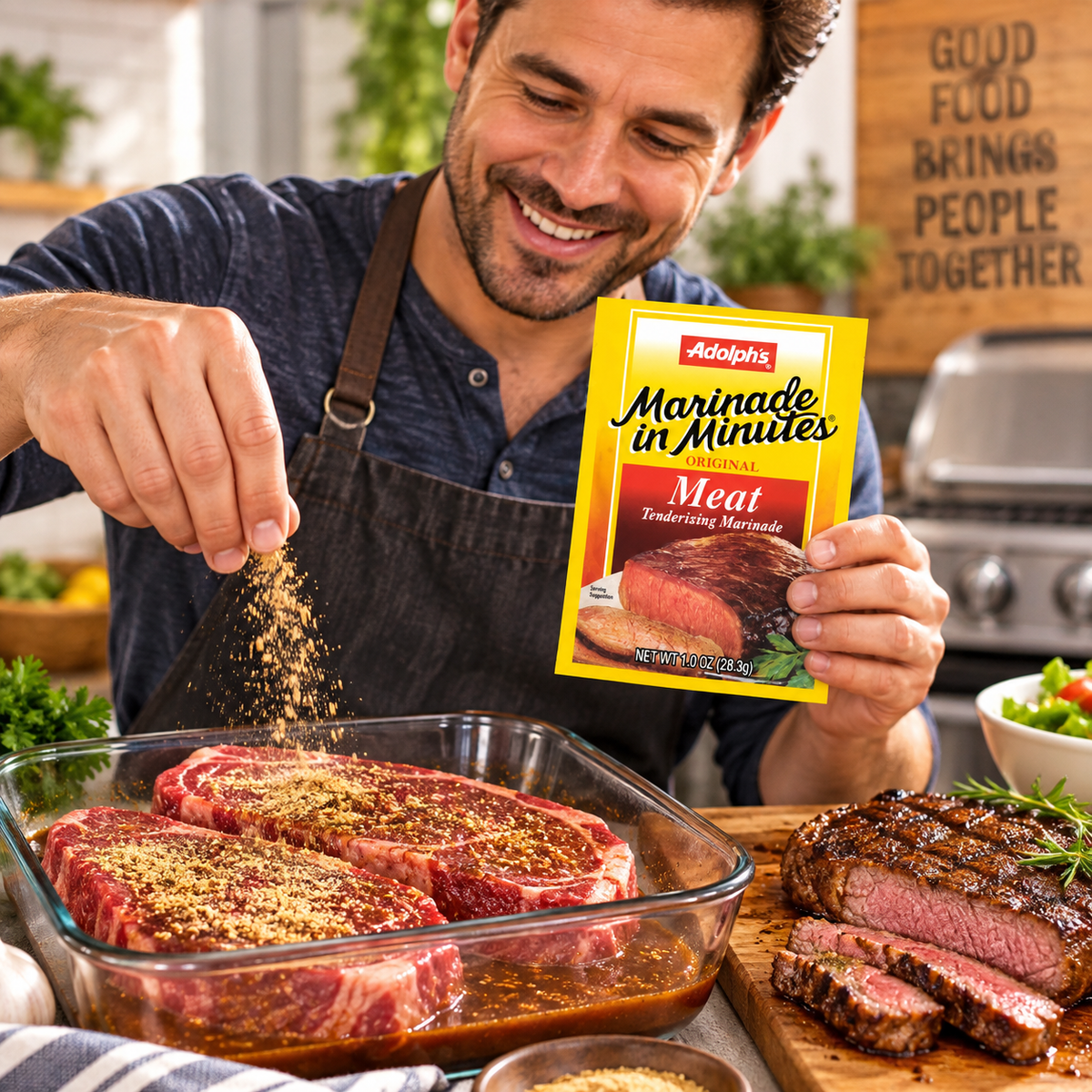 Adolph's Adolph Original Meat Tenderizing Marinade, 1-Ounce (Pack of 8) Adolph's