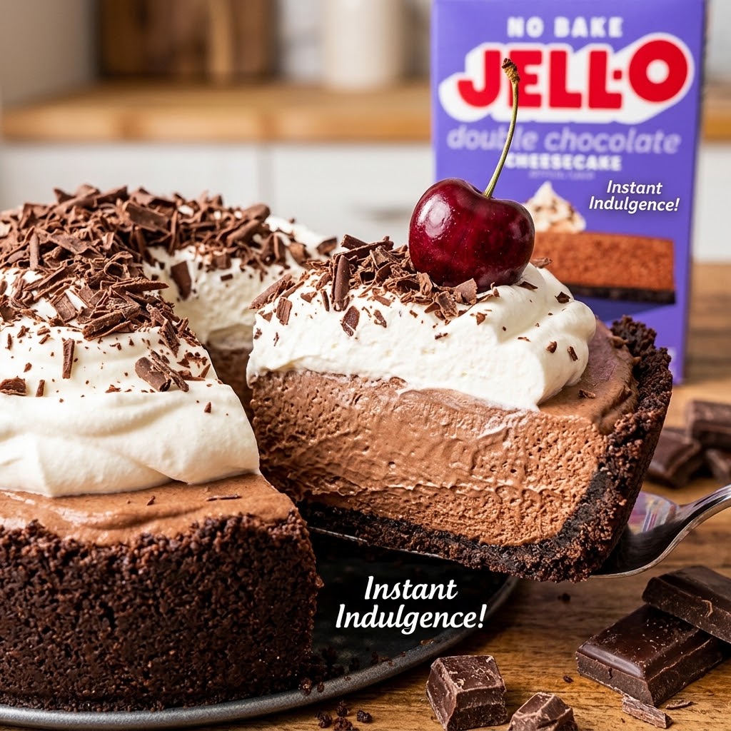 Jell-O No Bake Double Chocolate Cheesecake Mix - Makes 6 servings Jell-O