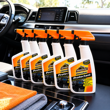 Armor All Interior Car Cleaner Spray Bottle, Protectant Cleaning for Cars, Truck, Motorcycle, 28 Fl Oz, (Pack of 6)