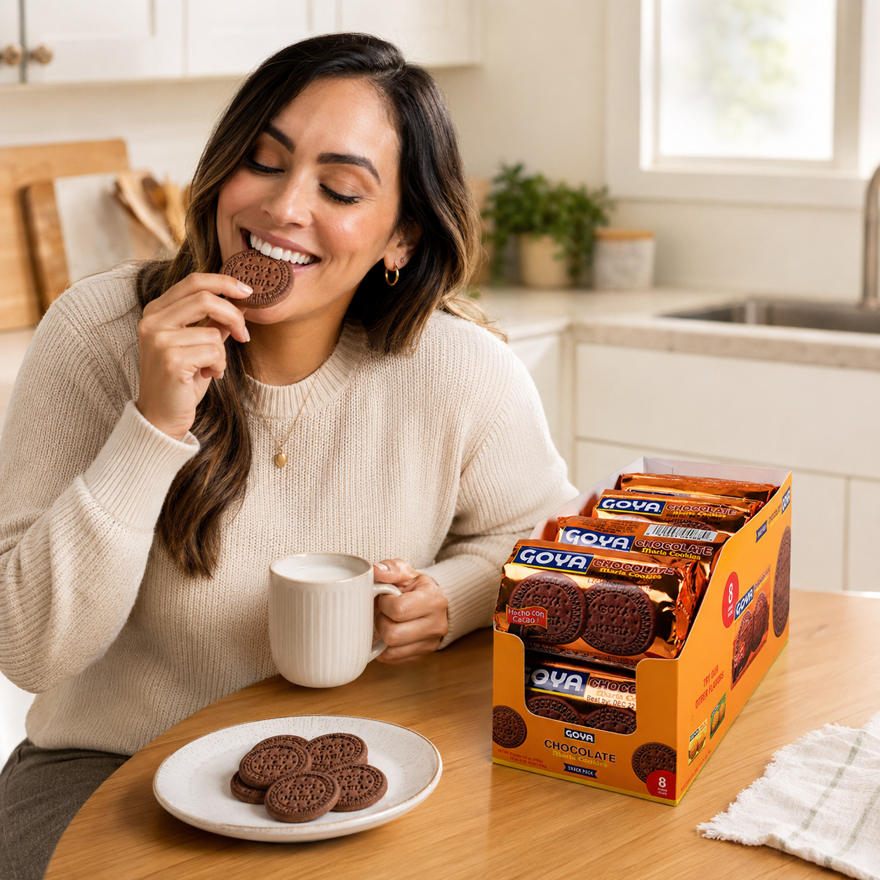 Goya Foods Chocolate Maria Cookies, 3.5 Ounce (Pack of 8)