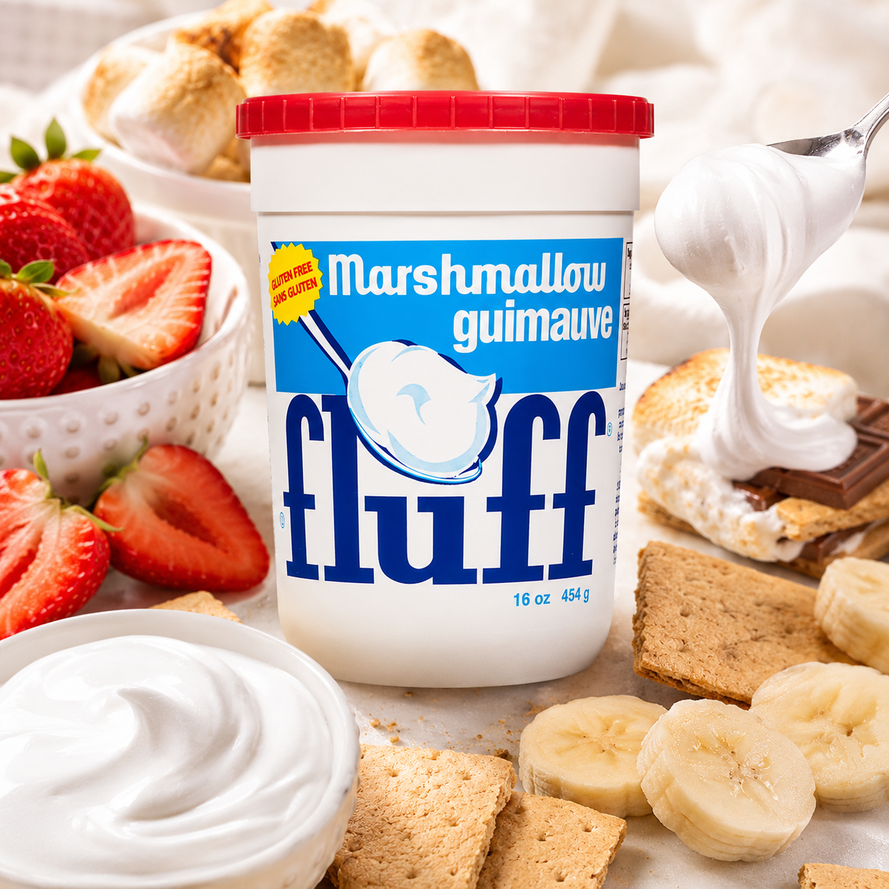 Fluff Marshmallow Spread, Classic Original Flavor, 16oz (Pack of 3)