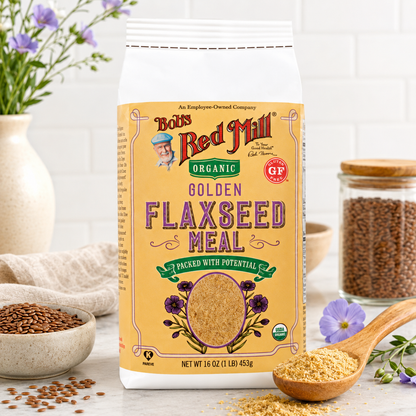 Bob's Red Mill Golden Flaxseed Meal, Organic, Gluten Free, Whole Ground, 16 Ounce