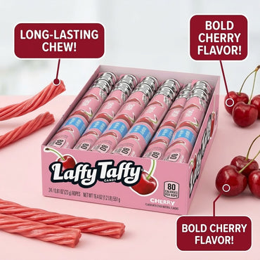 Laffy Taffy Rope, Cherry, 0.81 oz (Pack of 24) Laffy Taffy