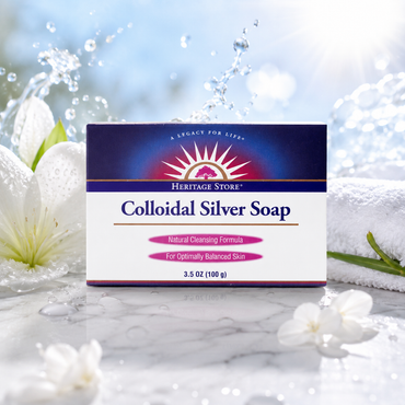 HERITAGE STORE Bath Soap Colloidal Silver 3.5 Ounce