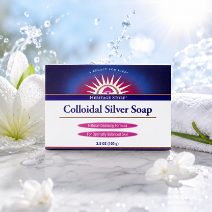 HERITAGE STORE Bath Soap Colloidal Silver 3.5 Ounce